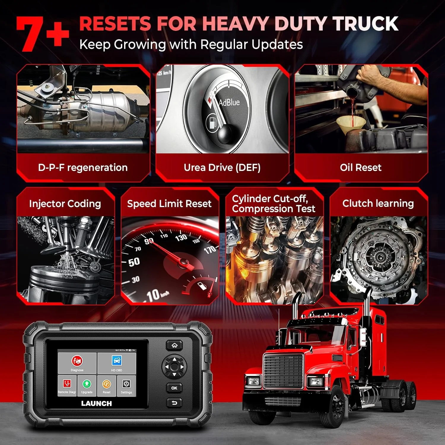 Launch CRP129 HD Heavy Duty Truck Scanner - Image 2