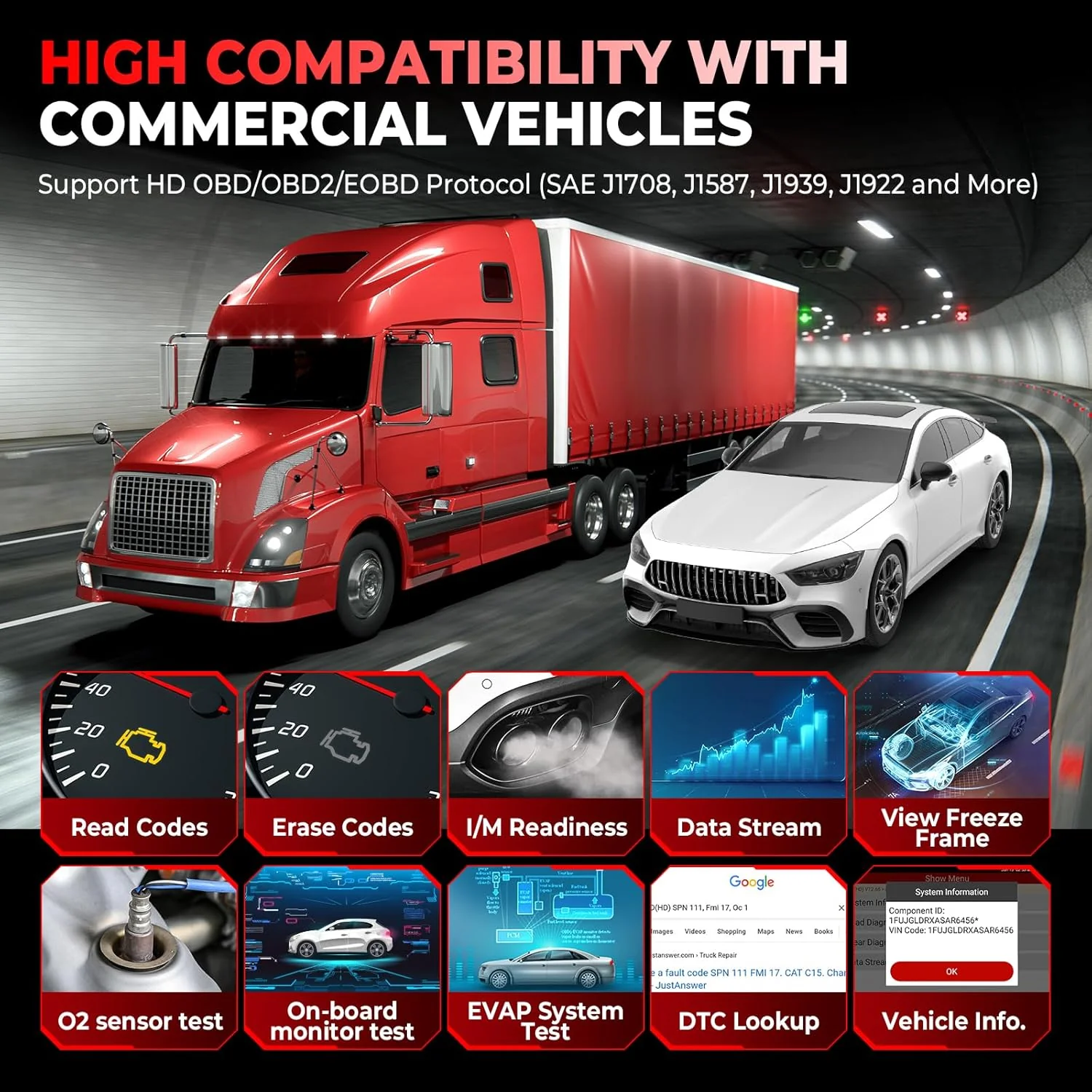 Launch CRP129 HD Heavy Duty Truck Scanner - Image 4