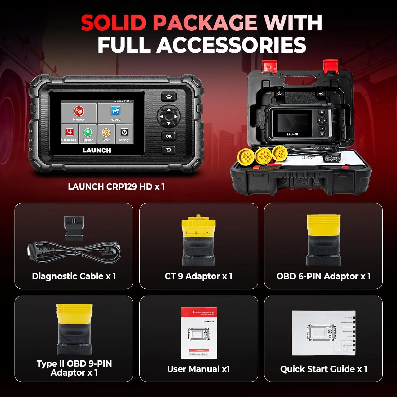 Launch CRP129 HD Heavy Duty Truck Scanner - Image 8