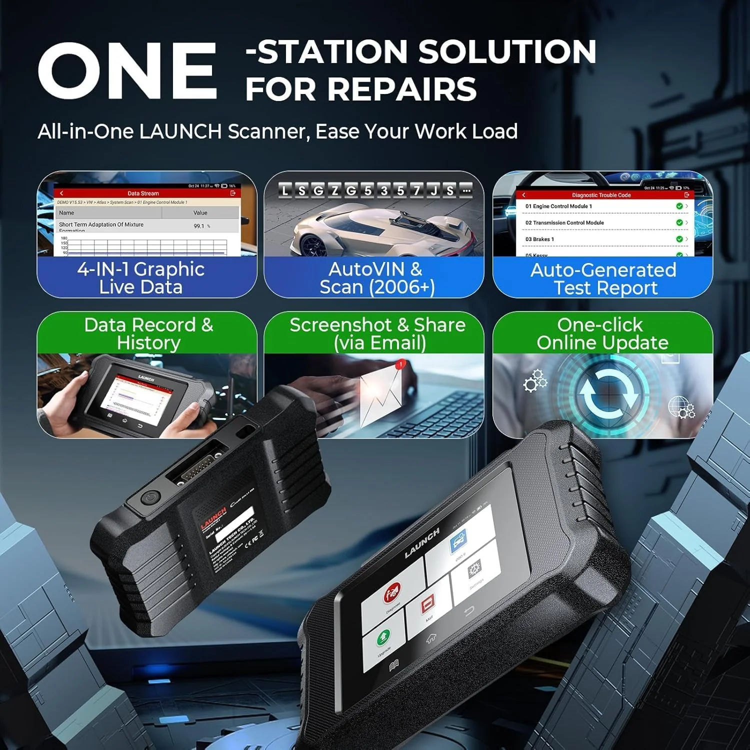 Launch X431 Creader Elite 2.0 BBA OBD2 Car Scanner - Image 3