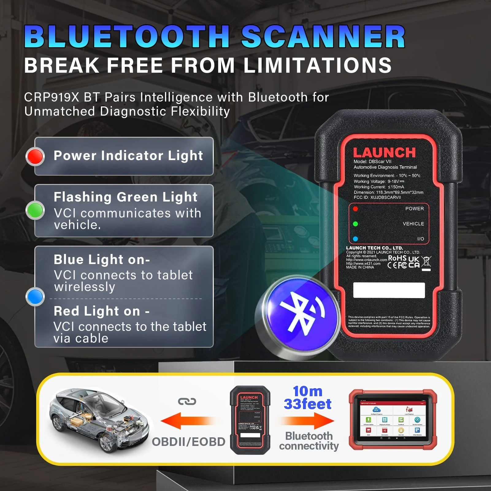 Launch X431 CRP919X BT Bidirectional Car Diagnosis Tool - Image 2