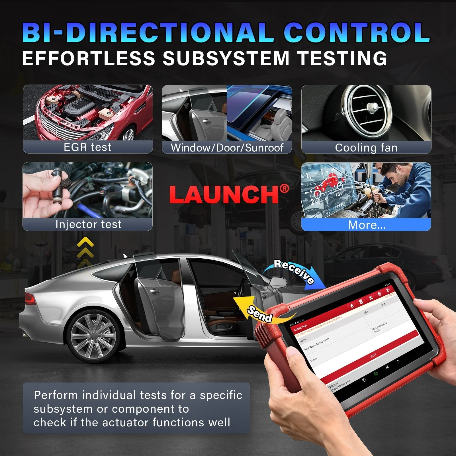 Launch X431 CRP919X BT Bidirectional Car Diagnosis Tool - Image 5