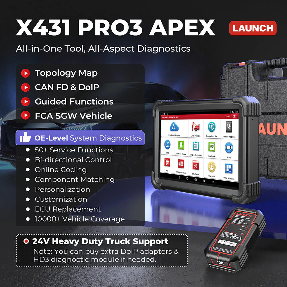Launch X431 PRO3 APEX Bidirectional Scan Tool - Image 6