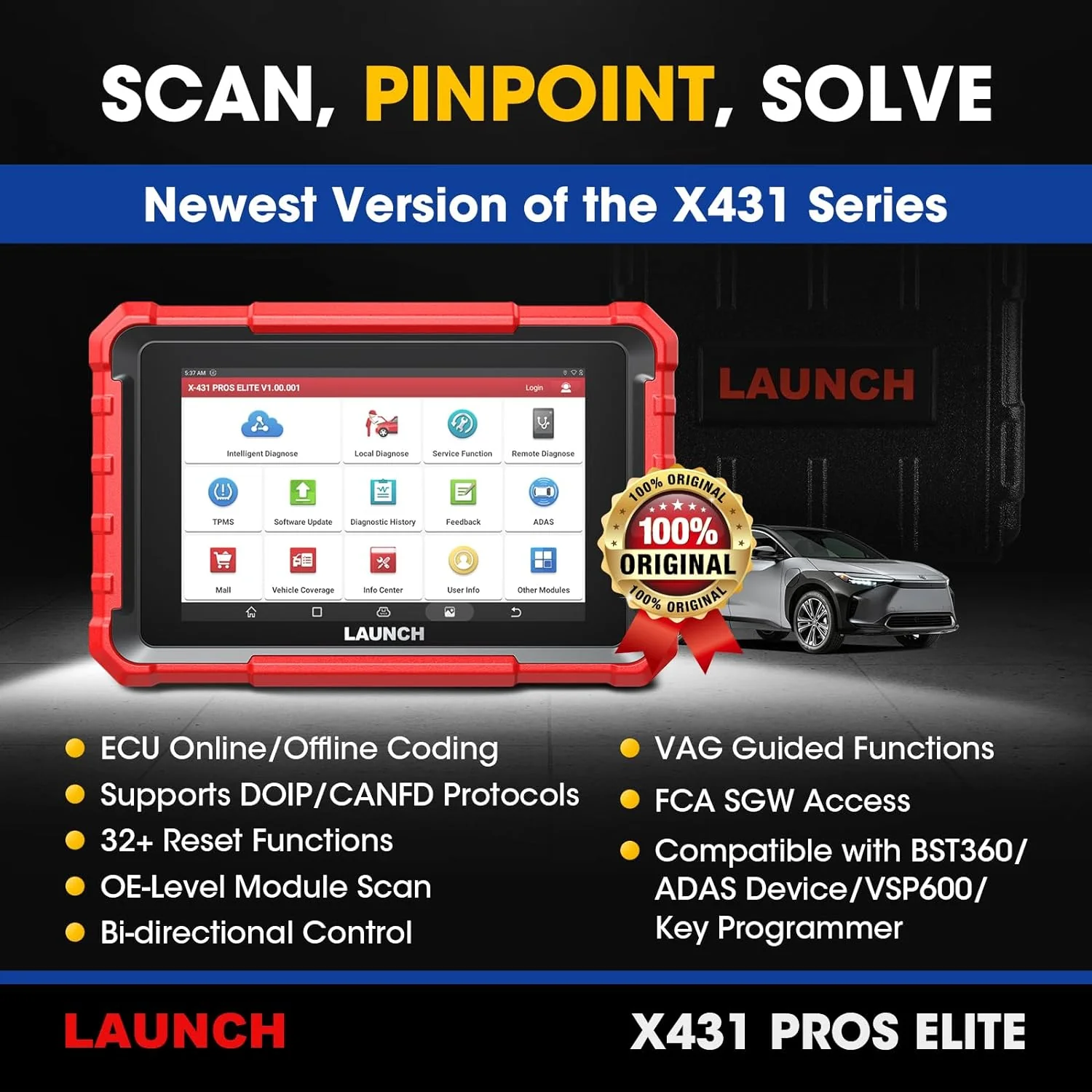 Launch X431 PROS ELITE Bidirectional Scan Tool - Image 3